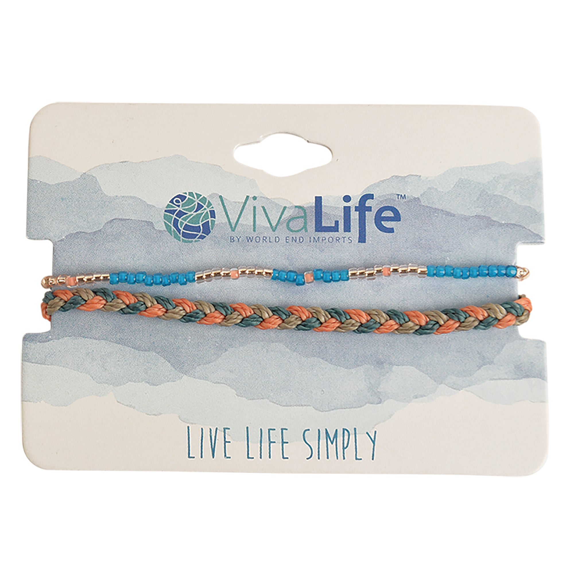 Seed Bead & Braided Wax Cord Bracelet - Viva life Jewellery