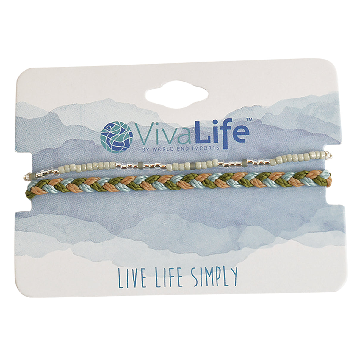 Seed Bead &amp; Braided Wax Cord Bracelet - Viva life Jewellery