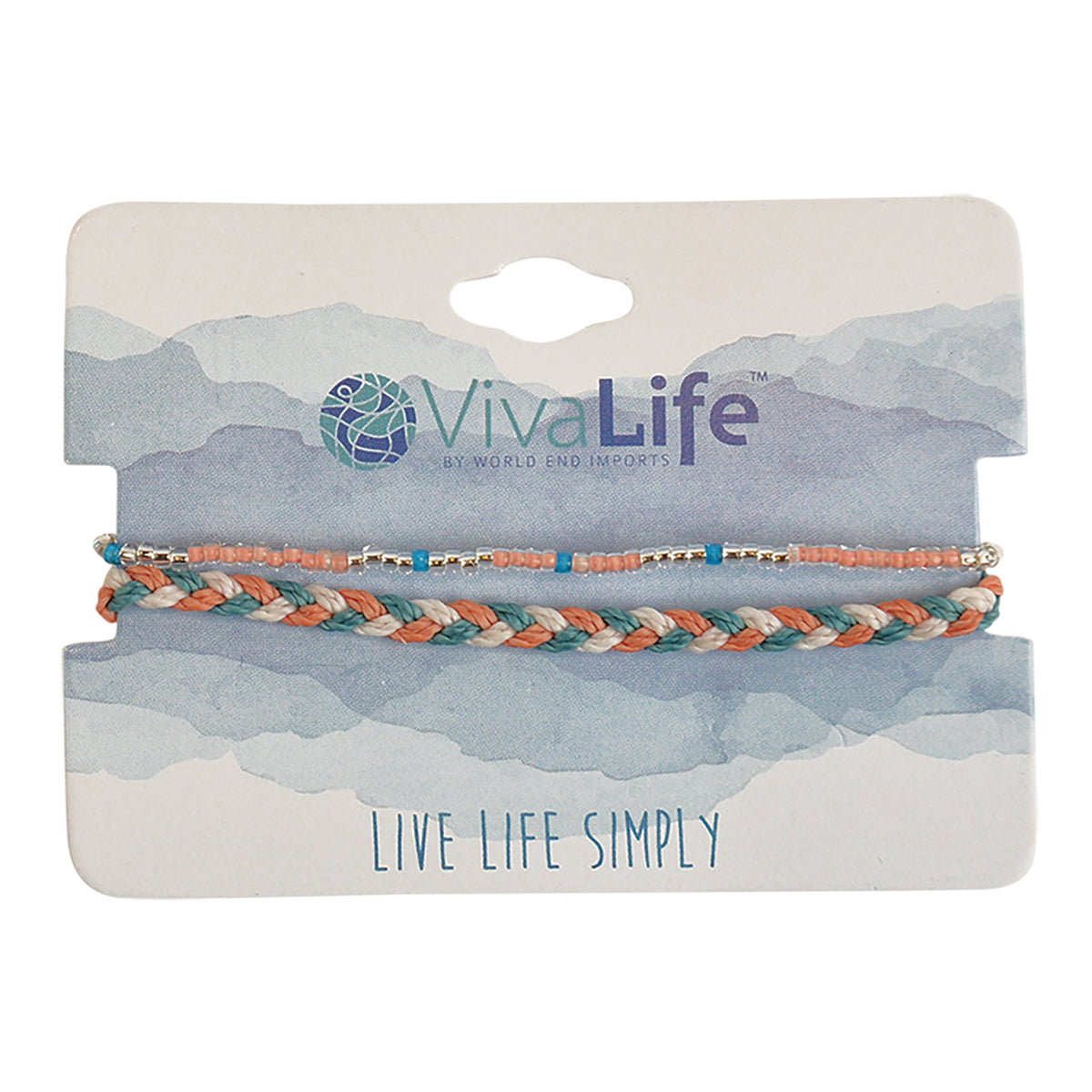 Seed Bead &amp; Braided Wax Cord Bracelet - Viva life Jewellery