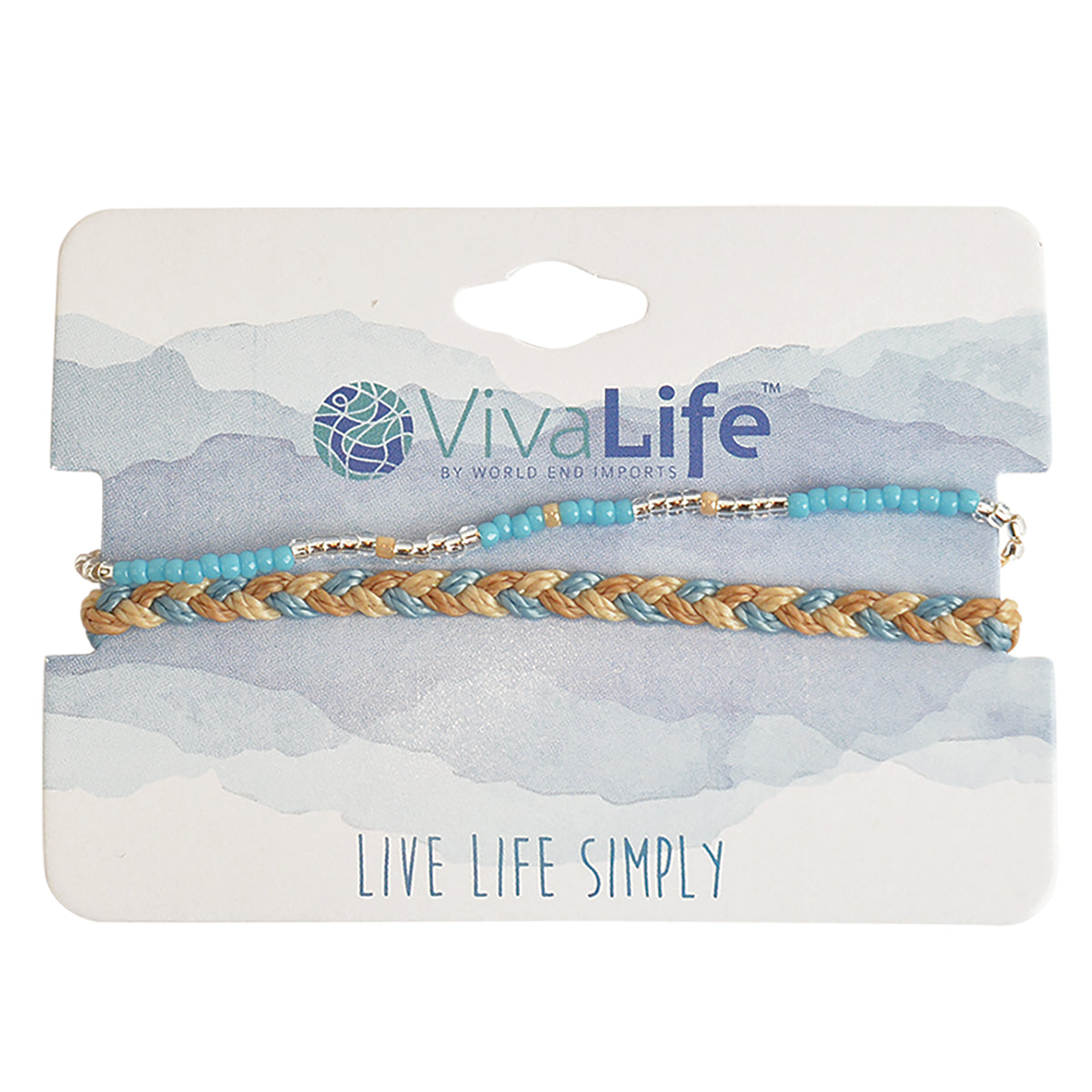 Seed Bead &amp; Braided Wax Cord Bracelet - Viva life Jewellery