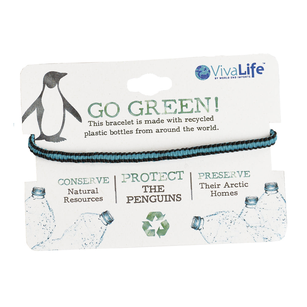 Narrowest Finest Design Recycled Plastic Bracelet - Green