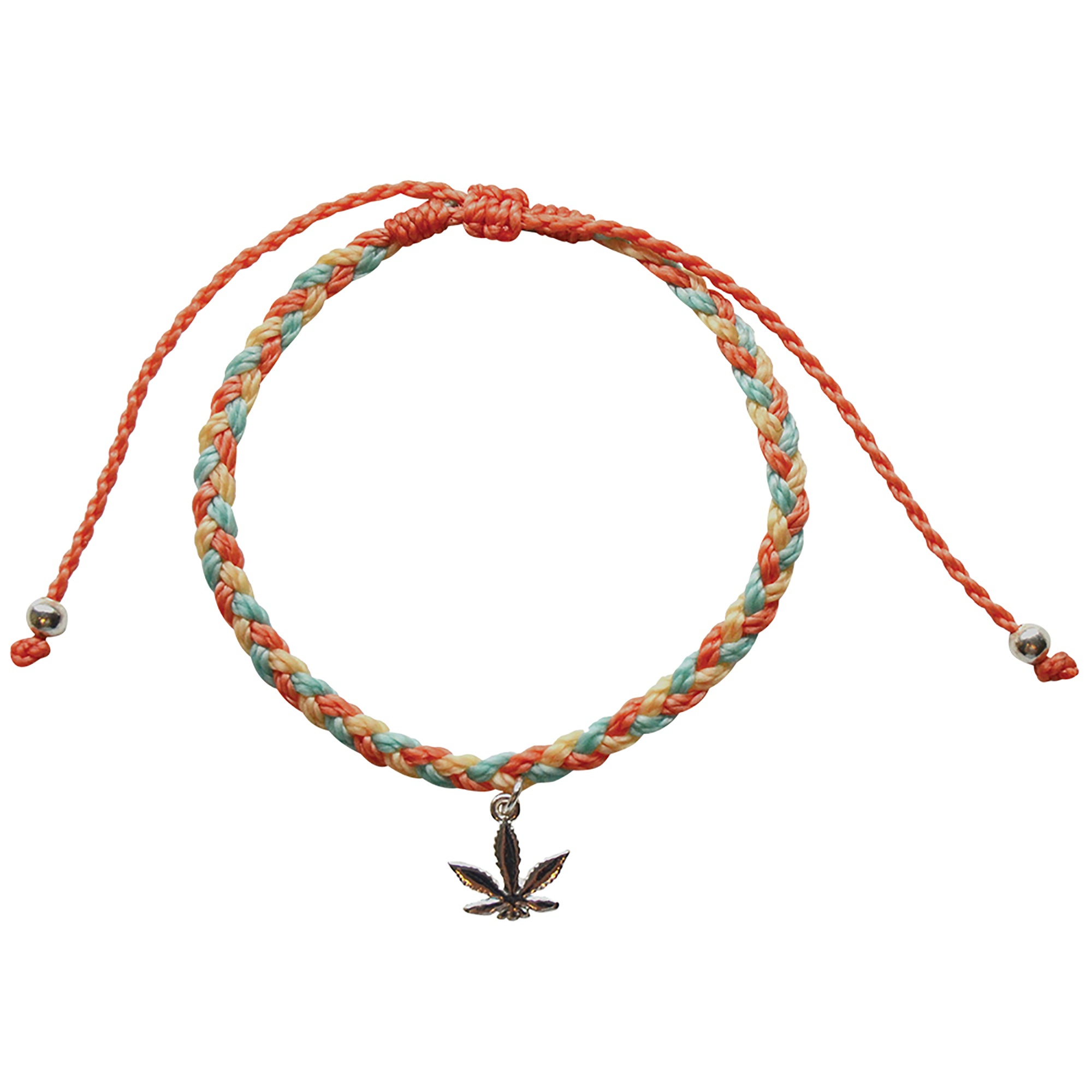 Pot Leaf Wax Cord Bracelet - Viva life Jewellery