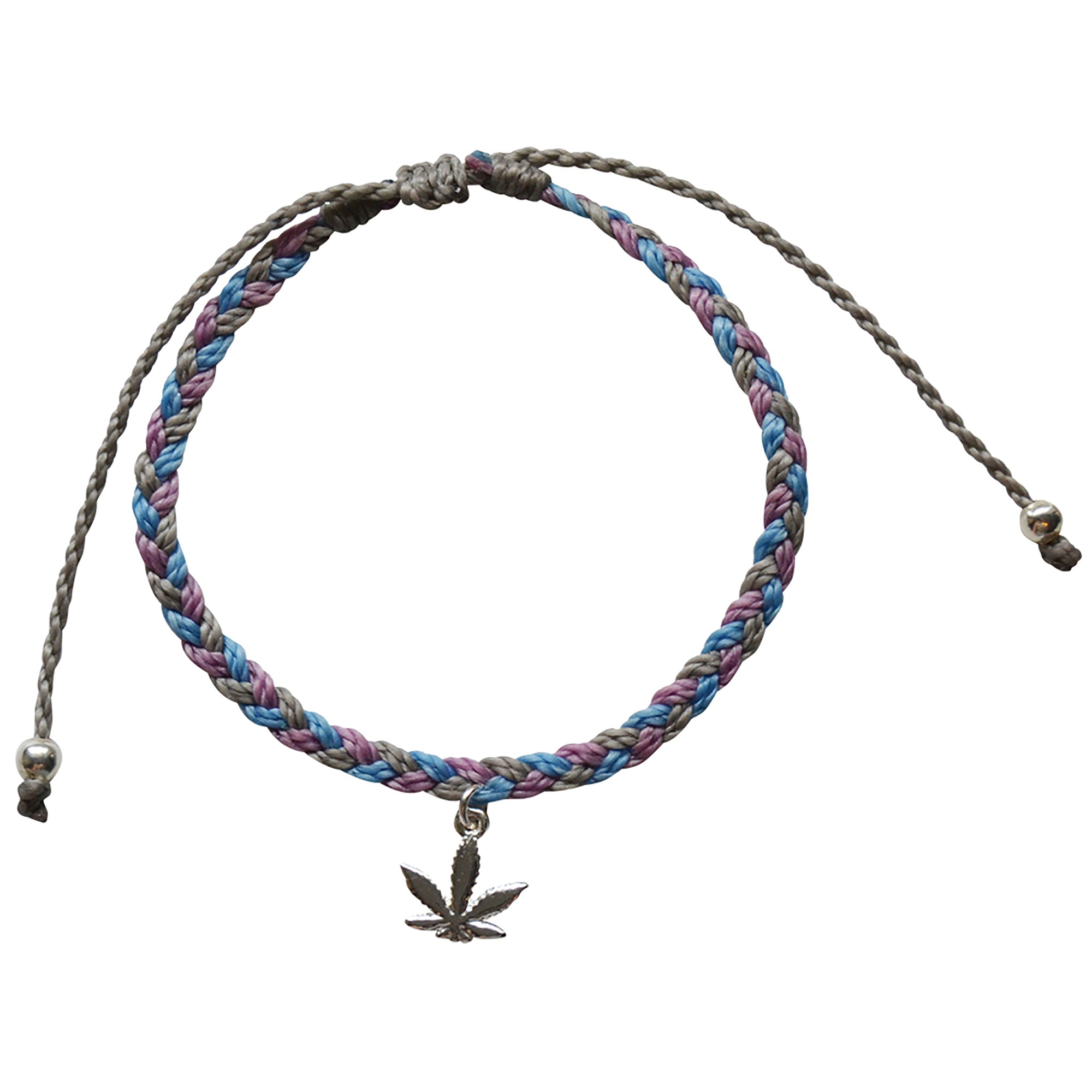 Pot Leaf Wax Cord Bracelet - Viva life Jewellery