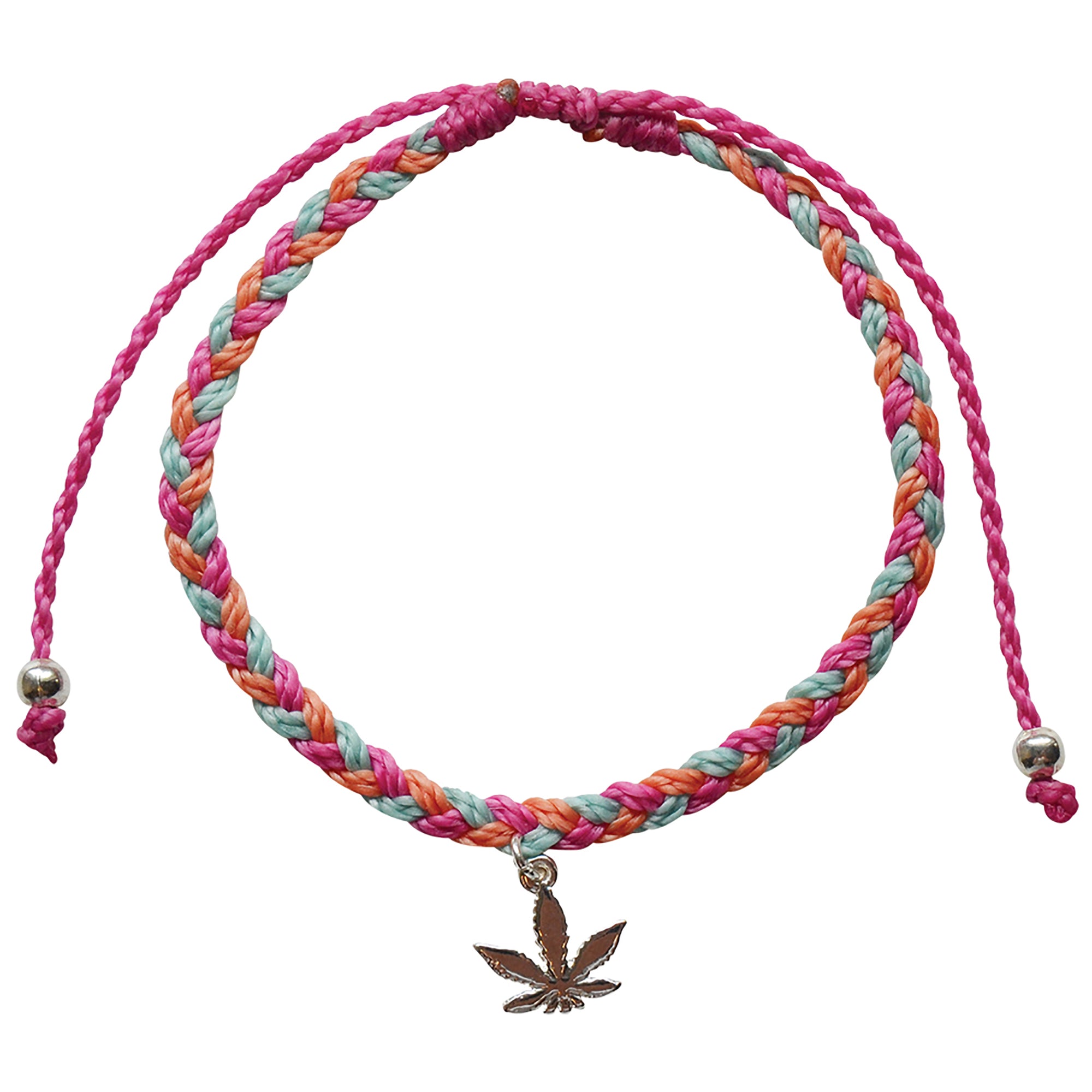 Pot Leaf Wax Cord Bracelet - Viva life Jewellery