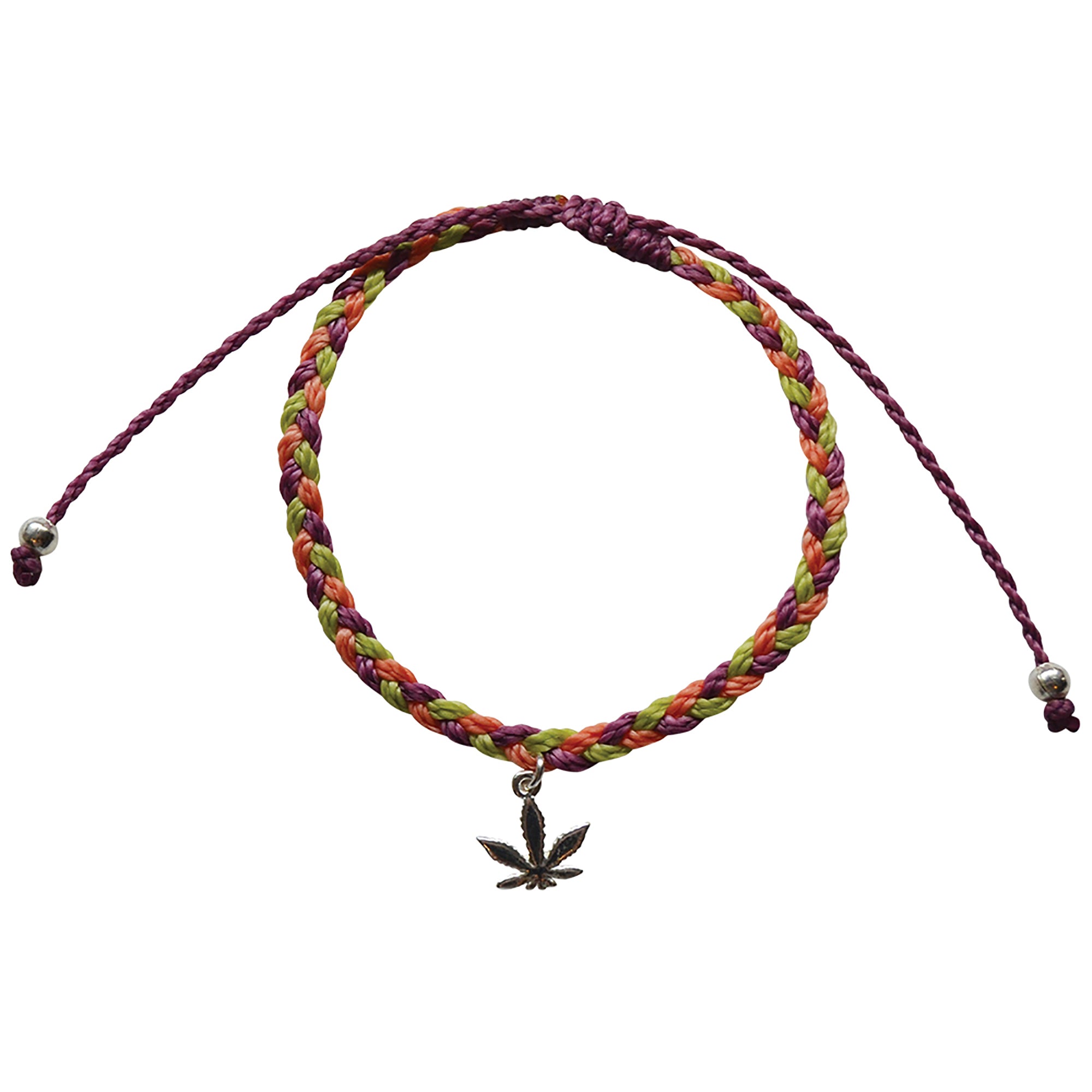 Pot Leaf Wax Cord Bracelet - Viva life Jewellery
