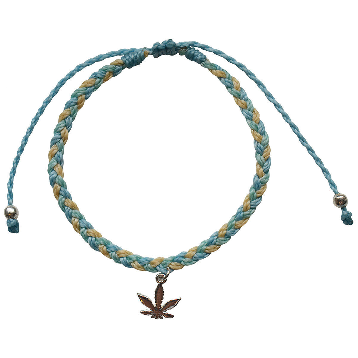 Pot Leaf Wax Cord Bracelet - Viva life Jewellery