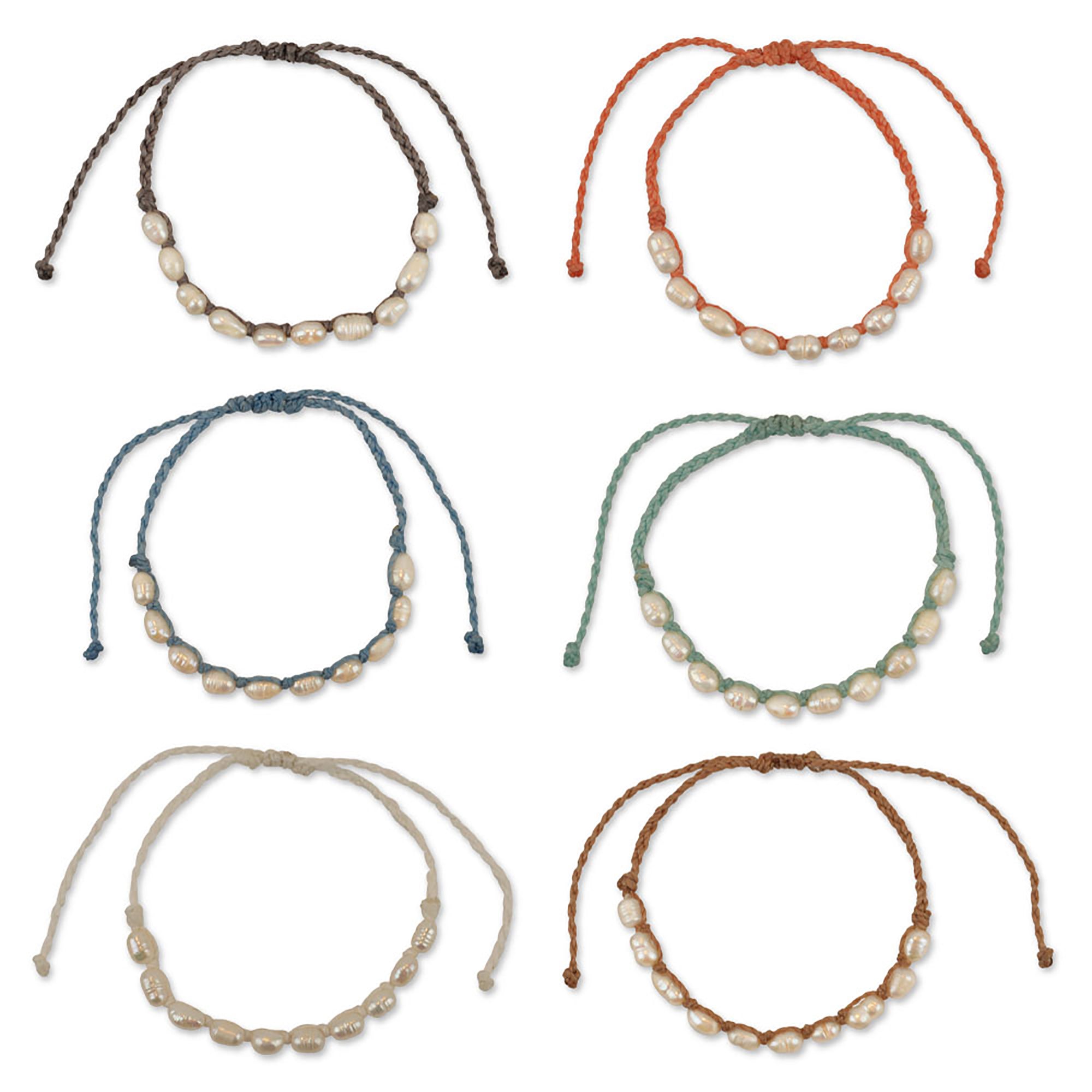 Wax Cord Rice Pearl Bracelet - Viva life Jewellery
