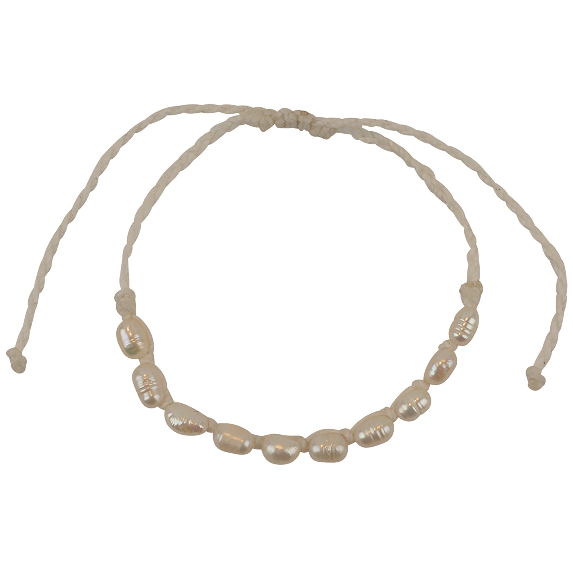 Wax Cord Rice Pearl Bracelet - Viva life Jewellery