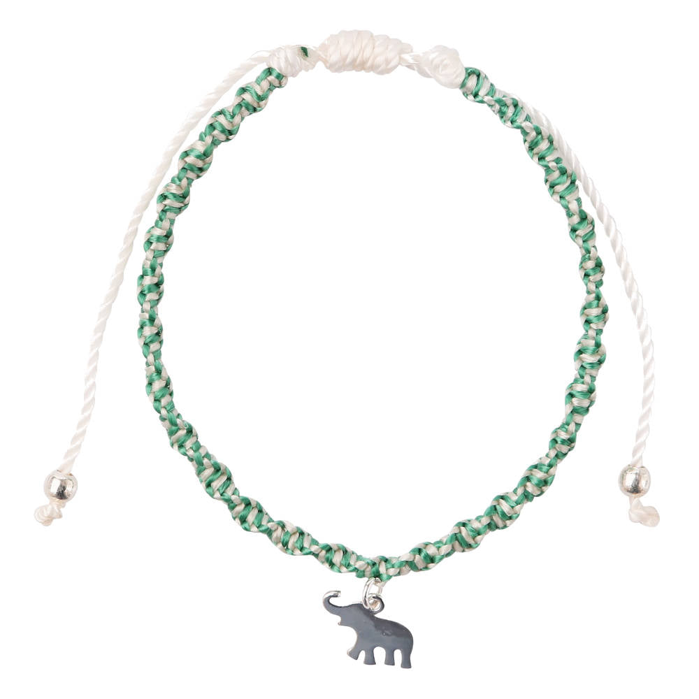 Handmade Colorful GREEN VIBES ONLY Animal Charm Bracelet