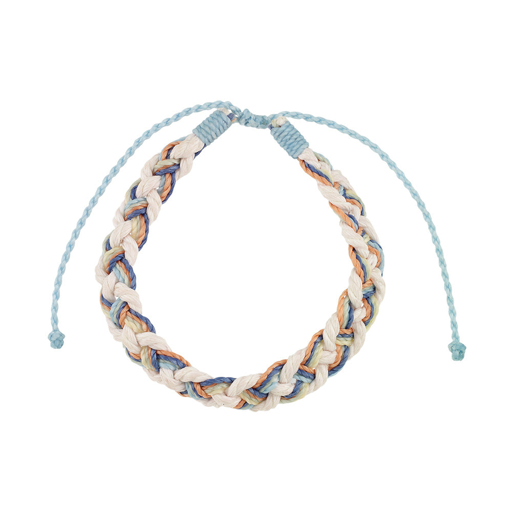 Neutral Braided Wax Cord Bracelet