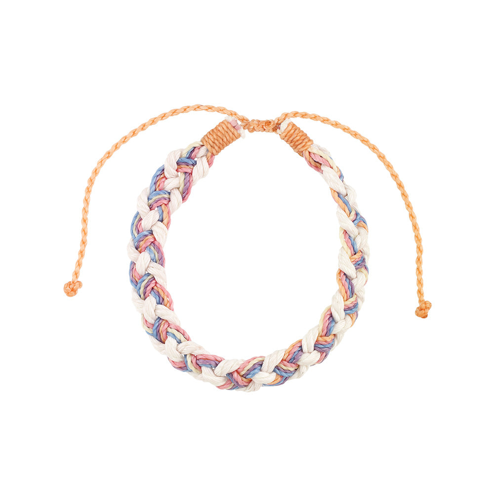 Bright Braided Wax Cord Bracelet