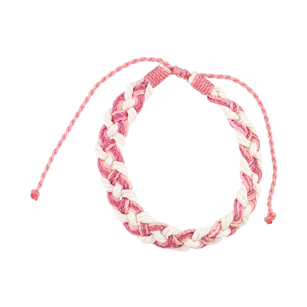 Bright Braided Wax Cord Bracelet