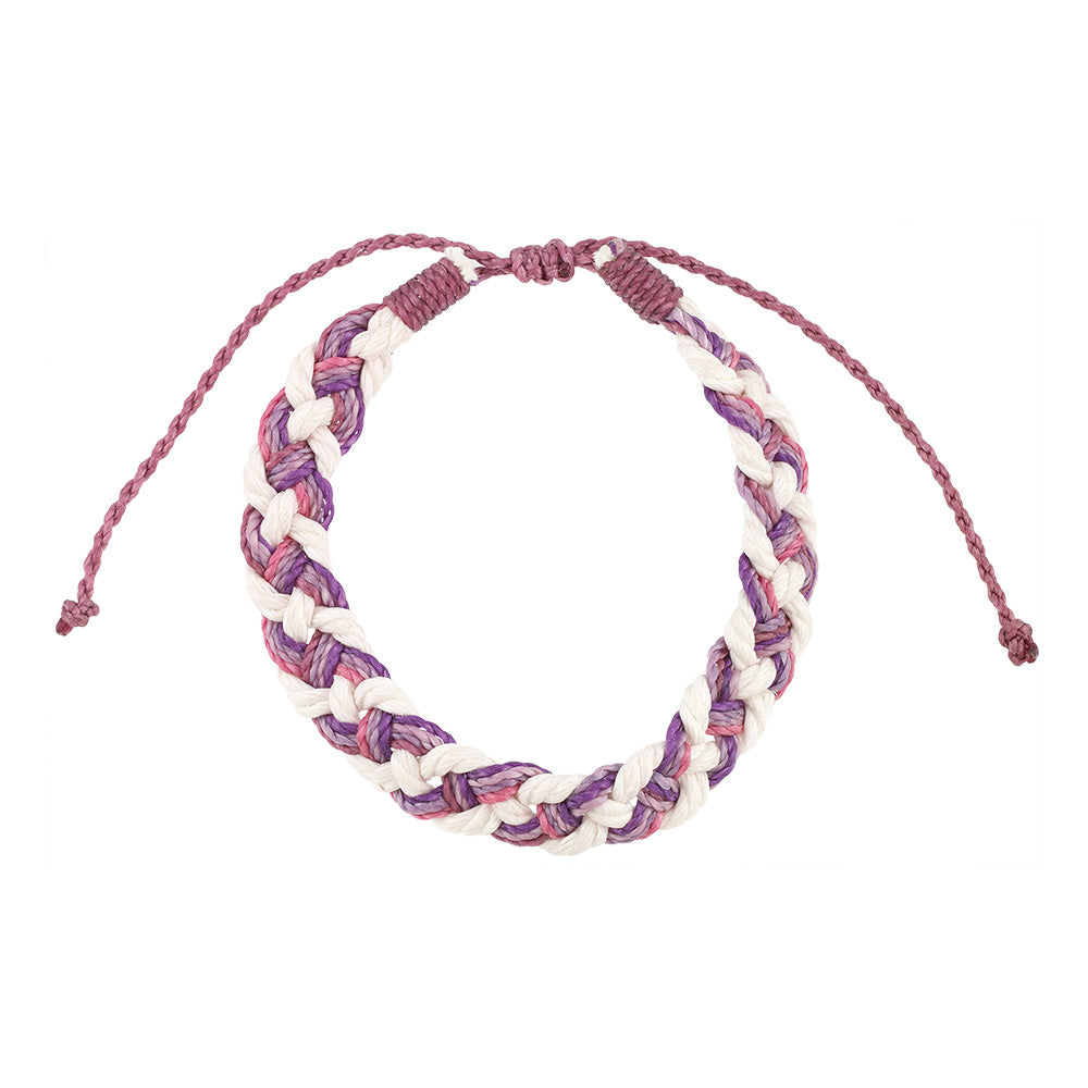 Bright Braided Wax Cord Bracelet