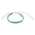 Blue Hues Linen and Macrame Bracelet