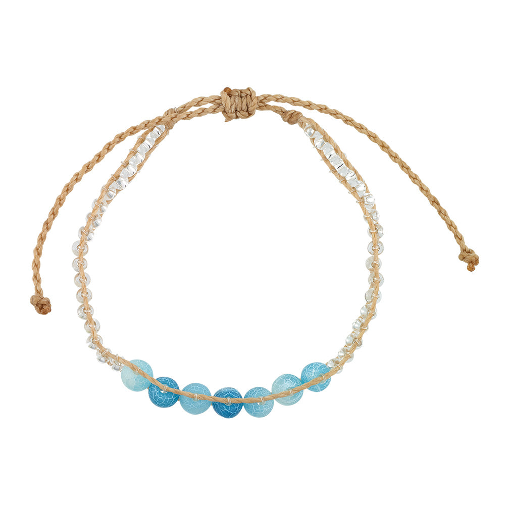 Adjustable Wax Cord &amp; Stone Mix Bracelet