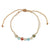 Adjustable Wax Cord & Stone Mix Bracelet