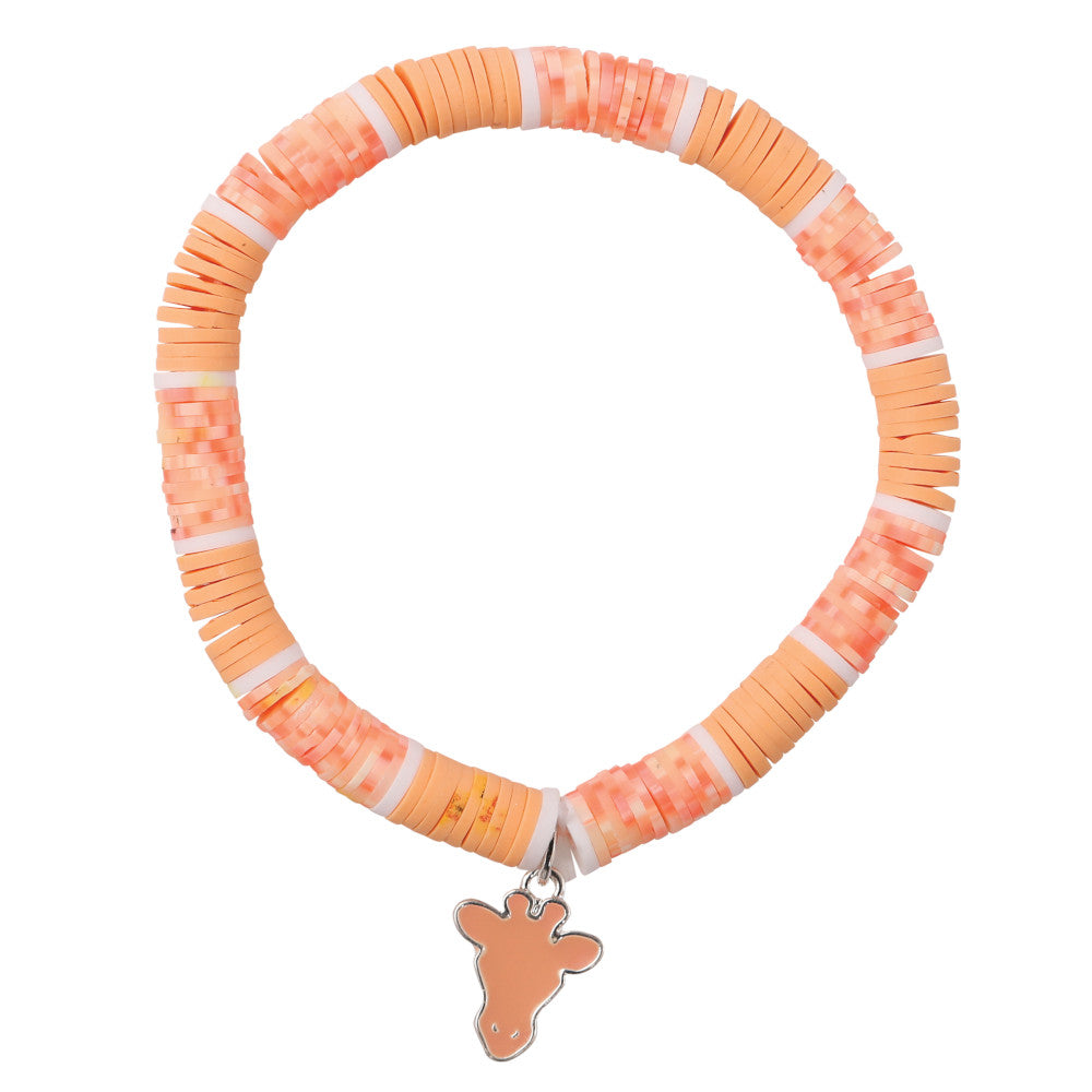 Colorful Fimo Enamel Animal Charm Bracelet