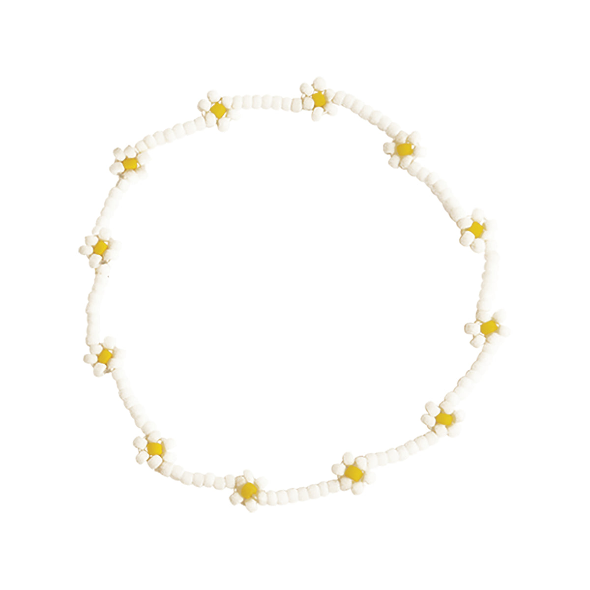 Frosted Seed Bead Daisy Stretch Bracelet - Viva life Jewellery