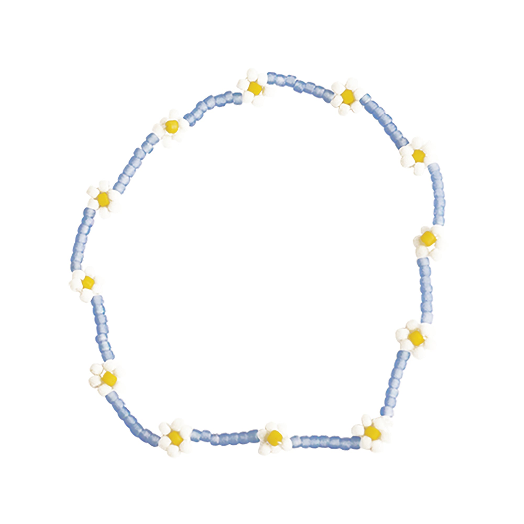 Frosted Seed Bead Daisy Stretch Bracelet - Viva life Jewellery