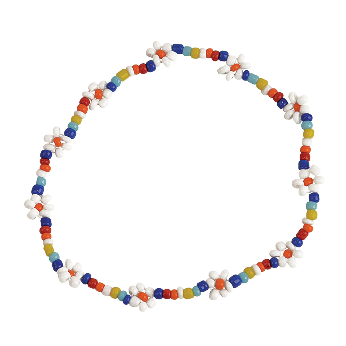 Handmade Seed Bead Daisy Stretch Bracelet