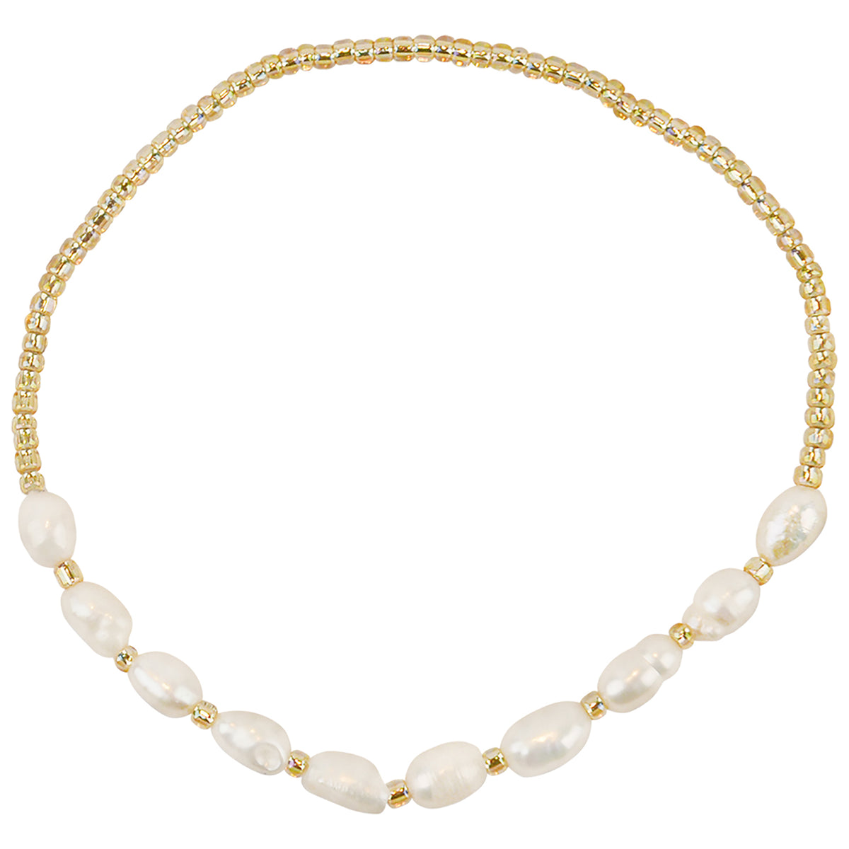 Gold Seed Bead &amp; Rice Pearl Bracelet - Viva life Jewellery