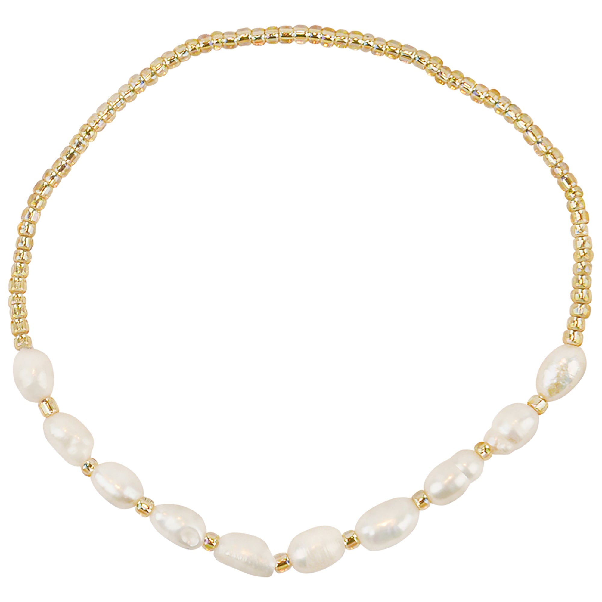 Gold Seed Bead & Rice Pearl Bracelet - Viva life Jewellery