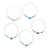 White Seedbead & Fimo Evil Eye Bracelet