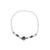 White Seedbead & Fimo Evil Eye Bracelet
