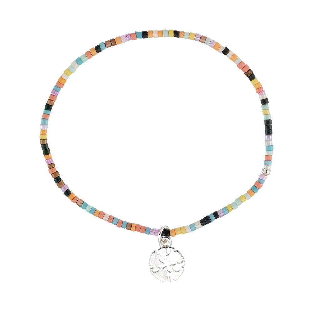 Tiny Pastel Seedbead Charm Bracelet
