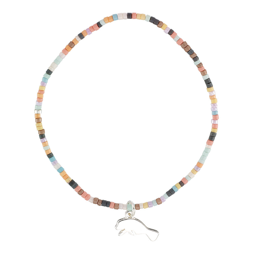 Tiny Pastel Seedbead Charm Bracelet