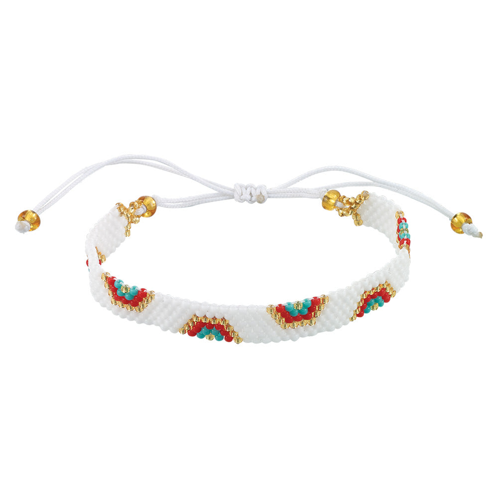 Eye of Protection Seed Bead Adjustable Bracelet