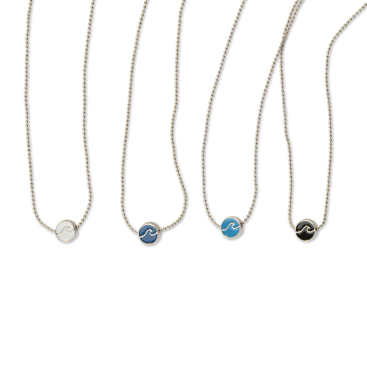 Enamel Wave Ball Chain Necklace - Viva life Jewellery