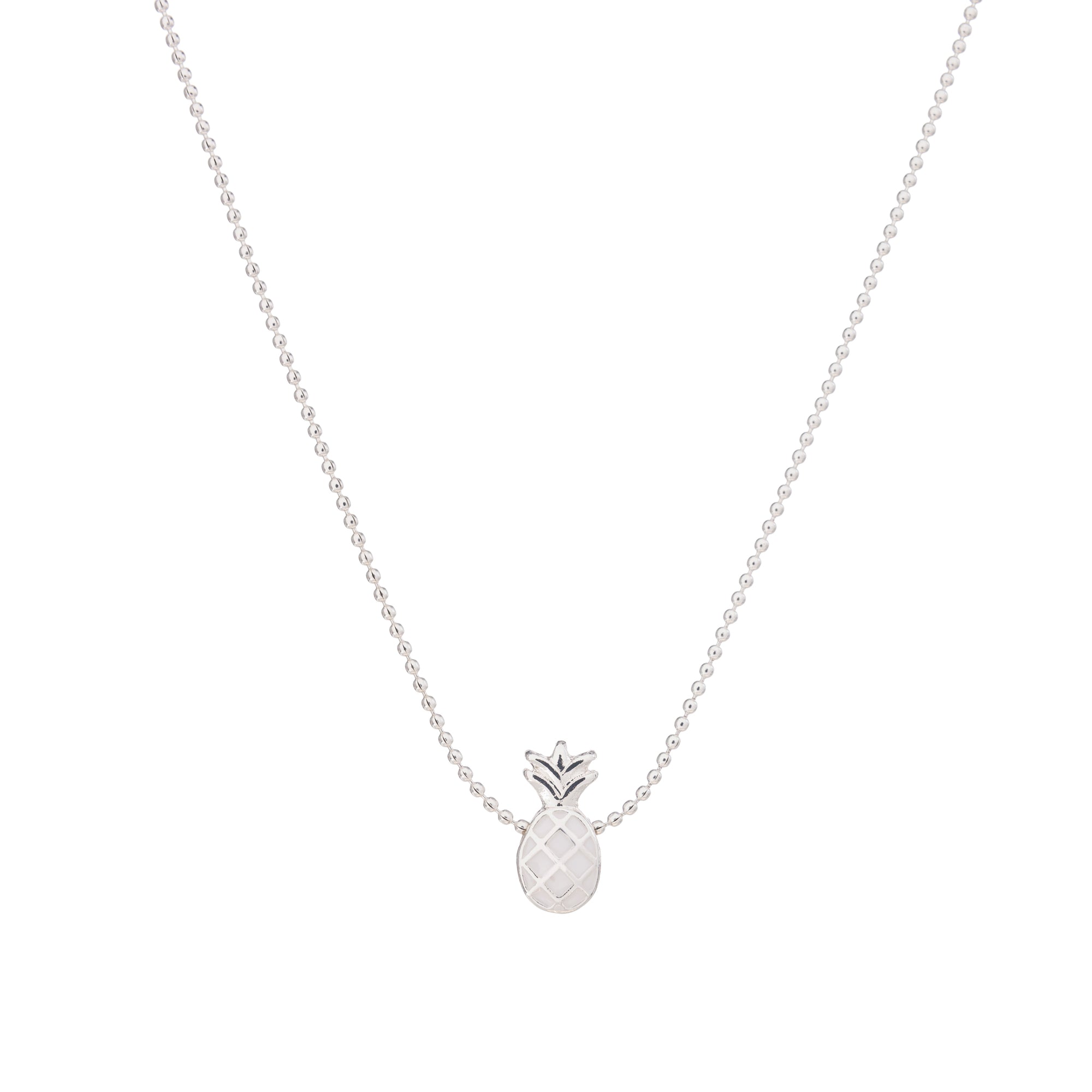 Colorful Enamel Pineapple Ball Chain Necklace