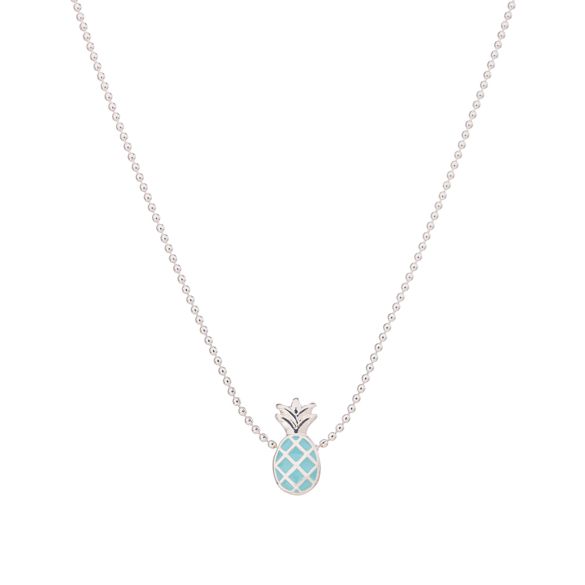 Colorful Enamel Pineapple Ball Chain Necklace