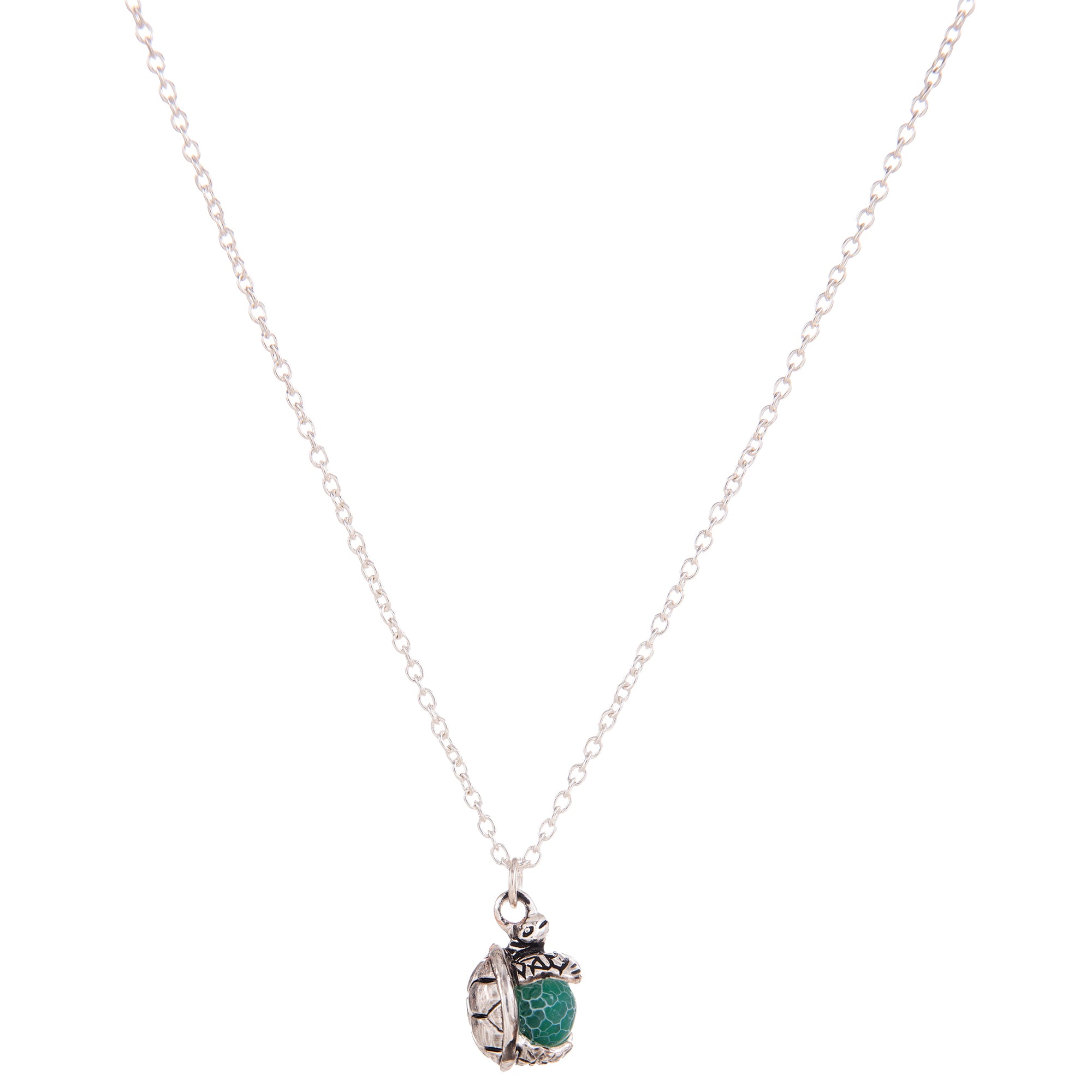Sea Turtle Semi Precious Stone Necklace