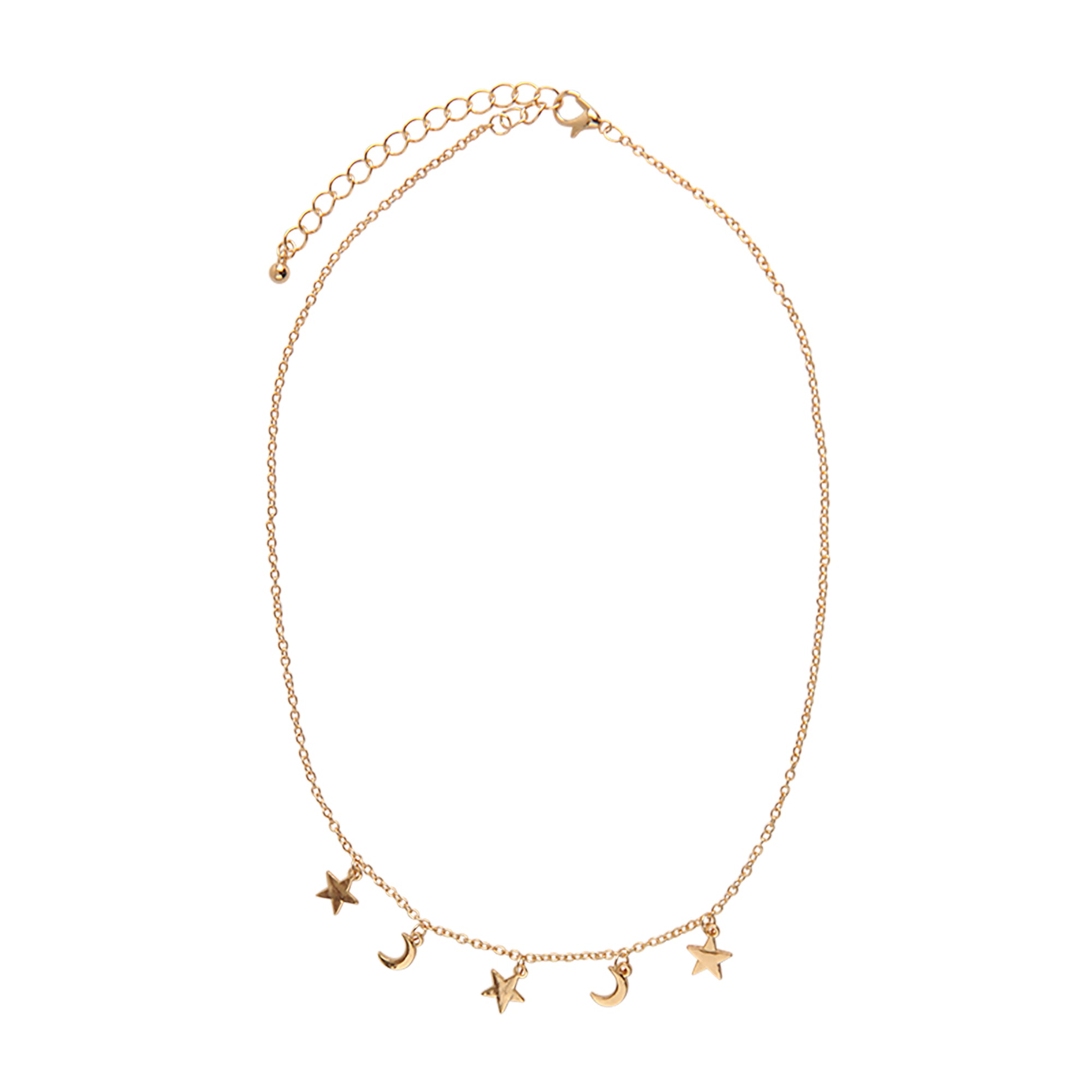 Moon & Star Charm Necklace - Viva life Jewellery