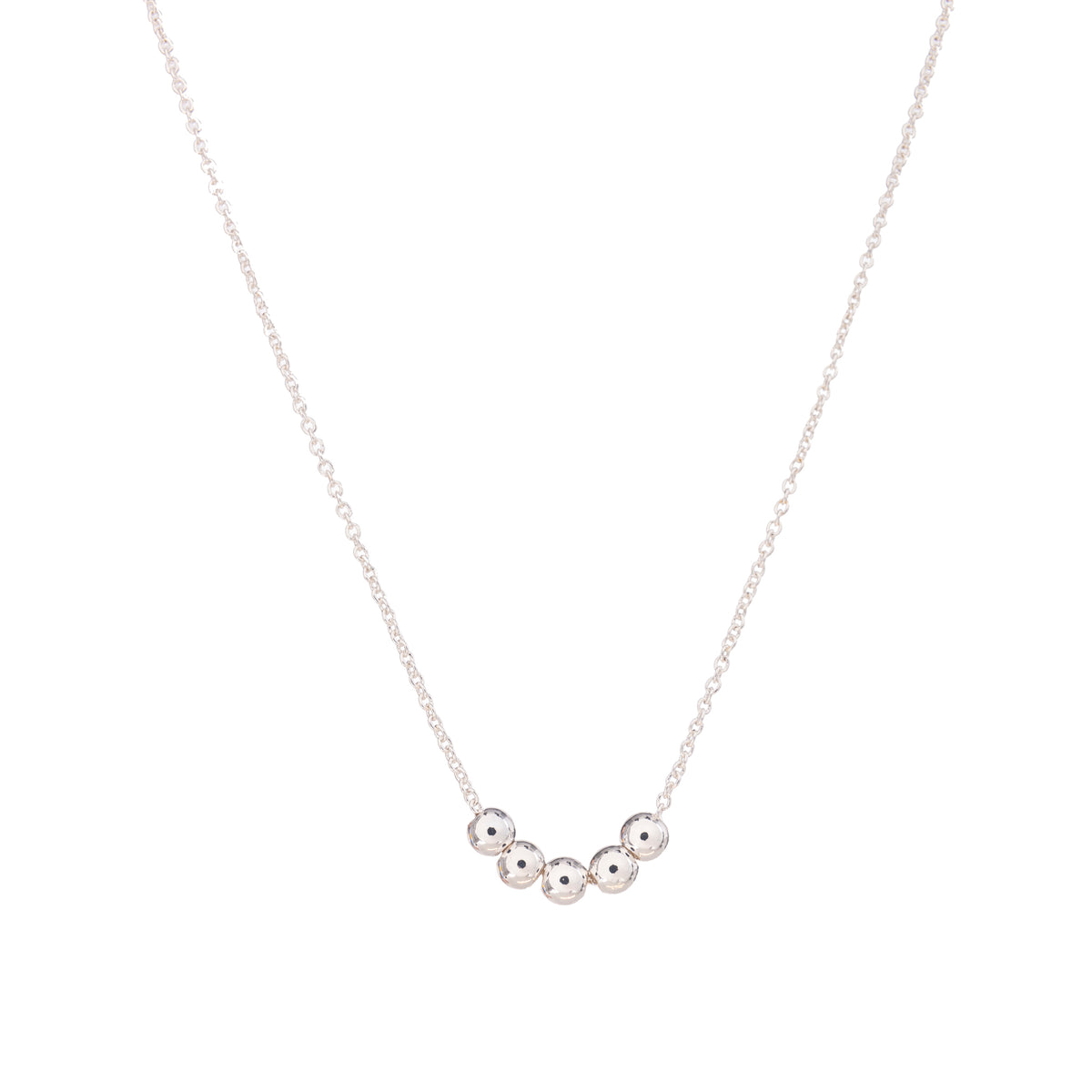 Tiny Metal Sphere Necklace