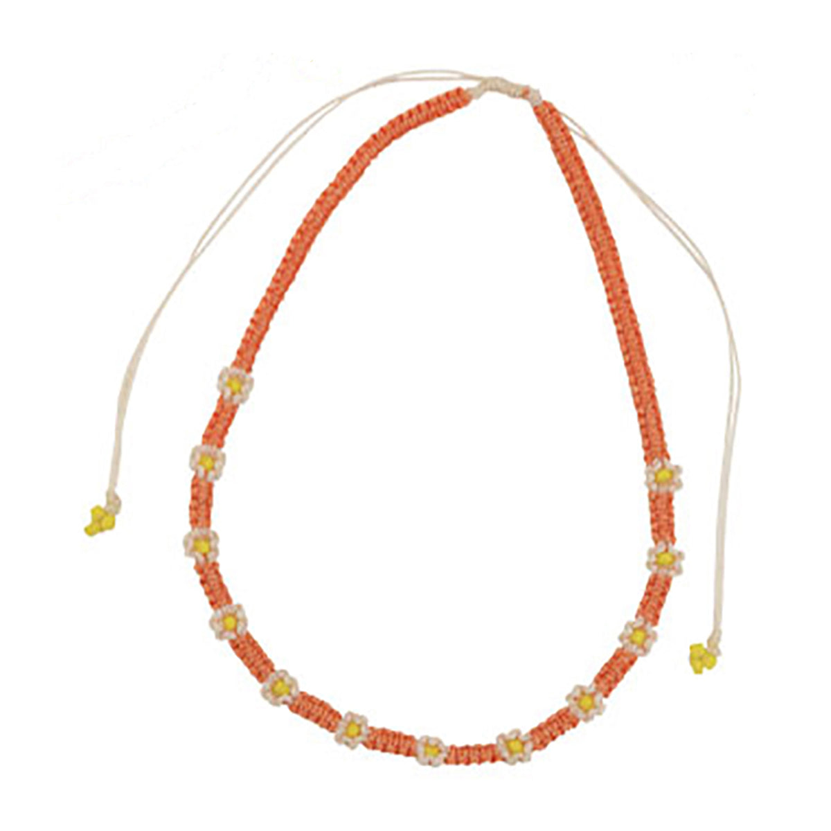 Macrame Daisy Wax Cord Necklace - Viva life Jewellery