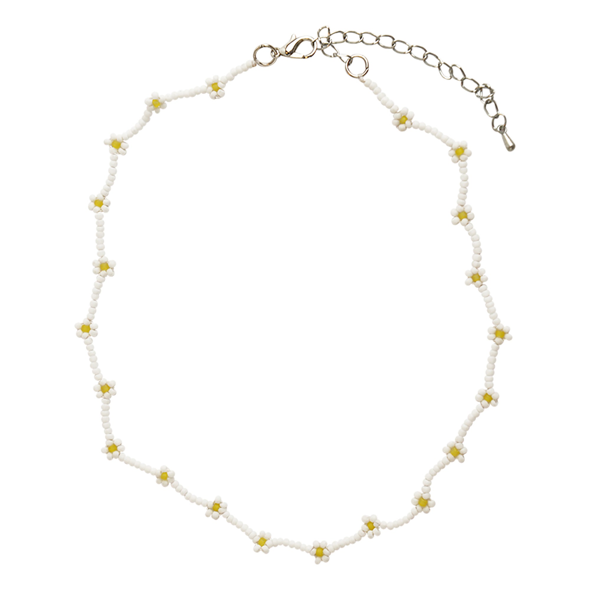 Frosted Seed Bead Daisy Necklace - Viva life Jewellery