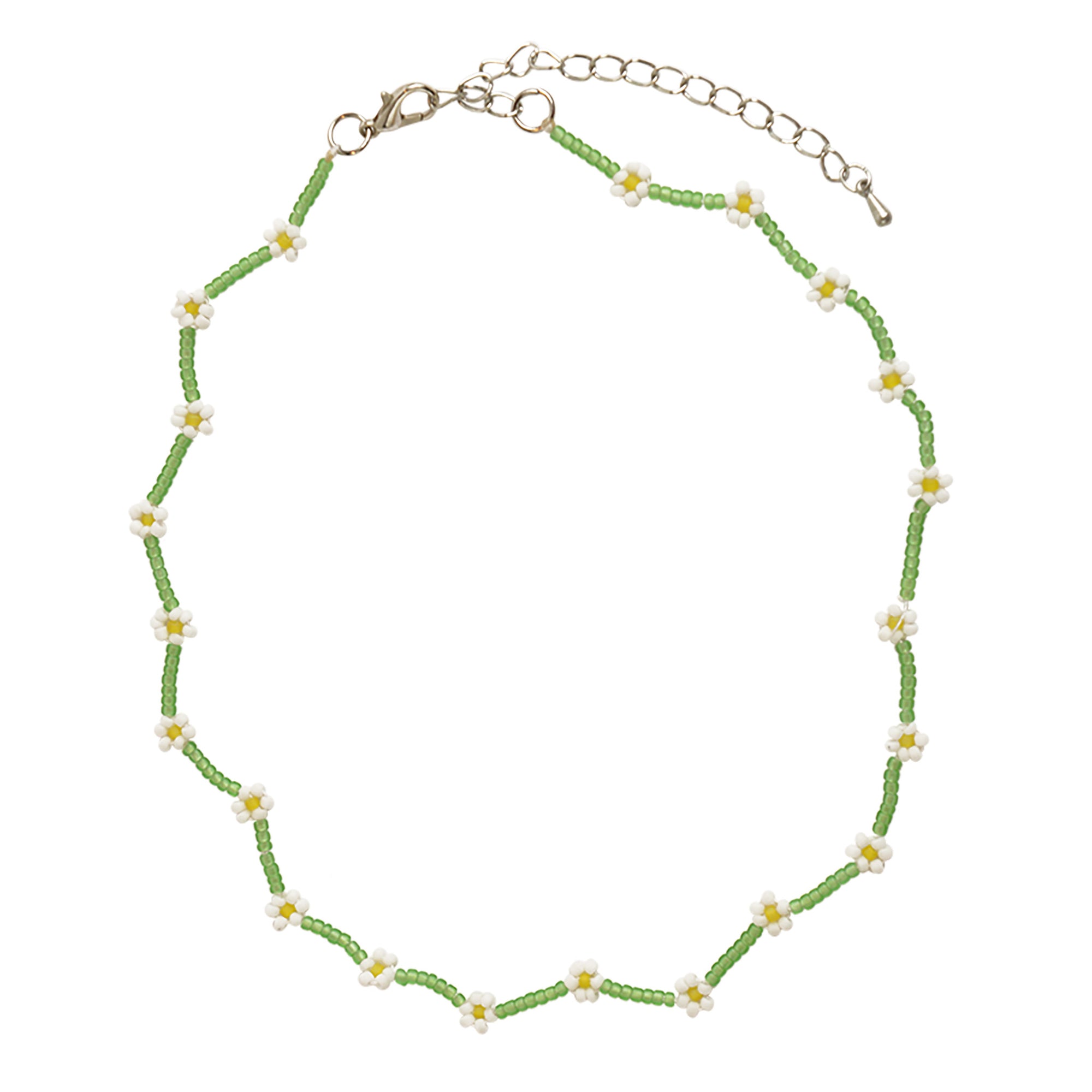 Frosted Seed Bead Daisy Necklace - Viva life Jewellery