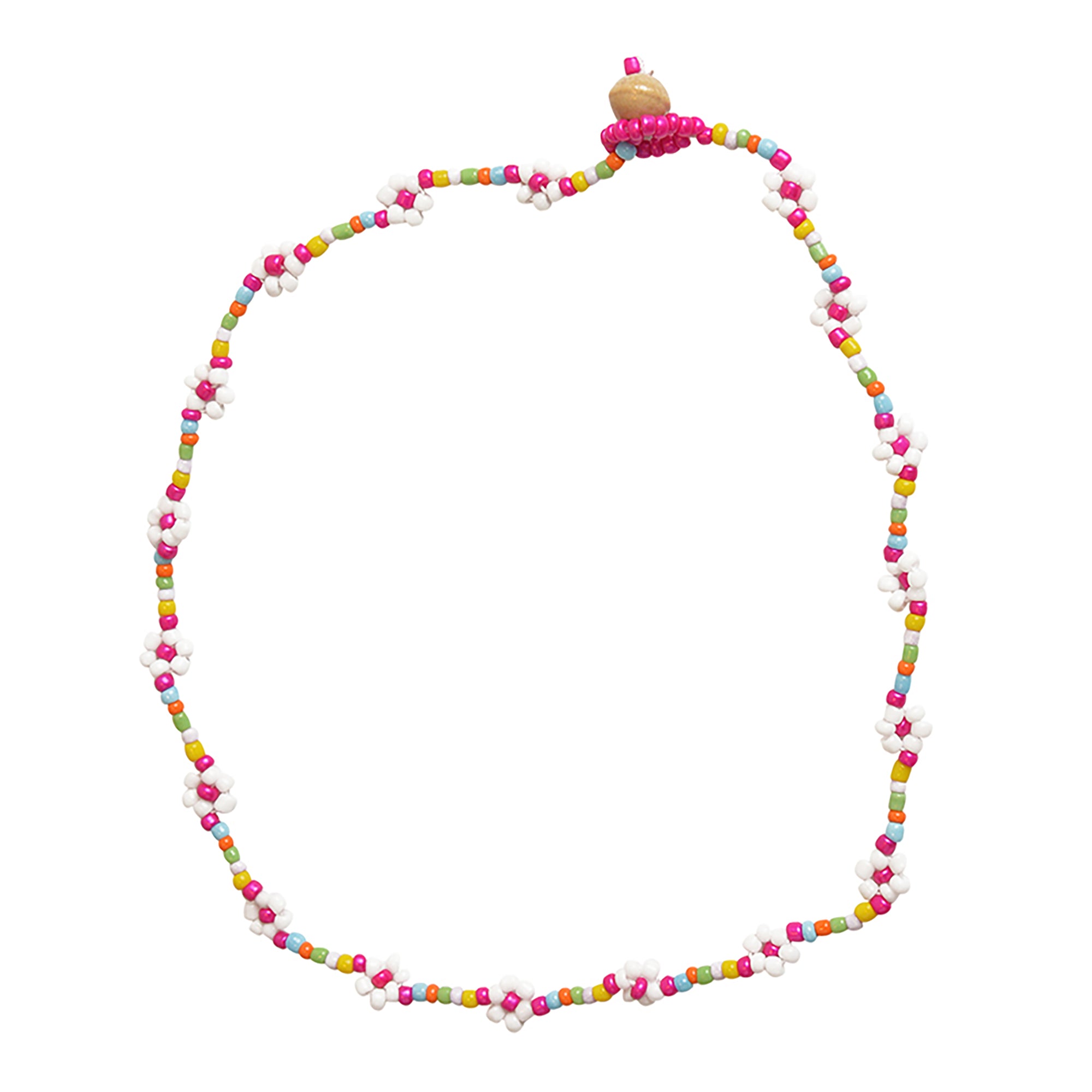 Seed Bead Daisy Necklace - Viva life Jewellery
