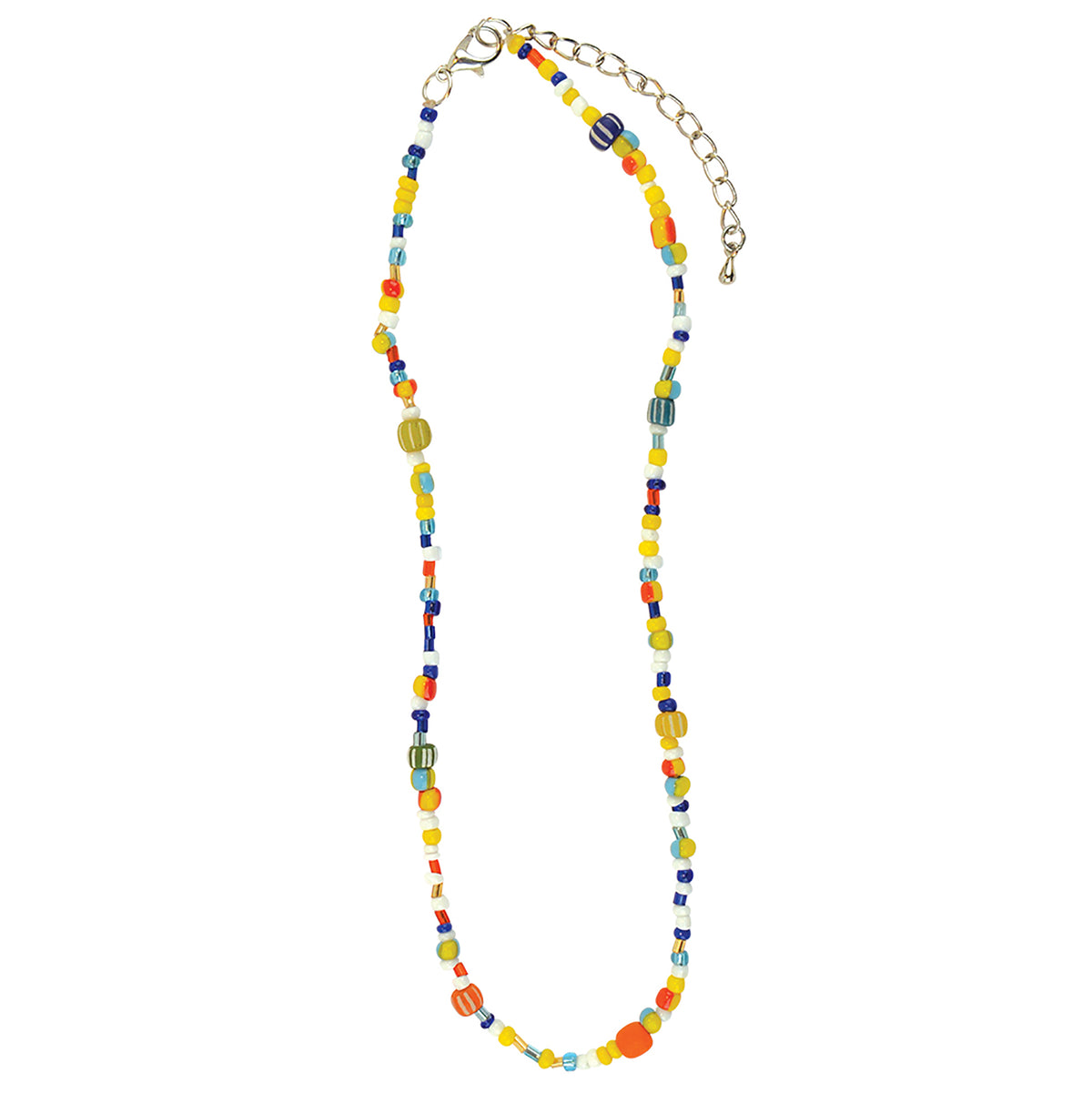 Multi Color Seed Bead &amp; Glass Necklace - Viva life Jewellery