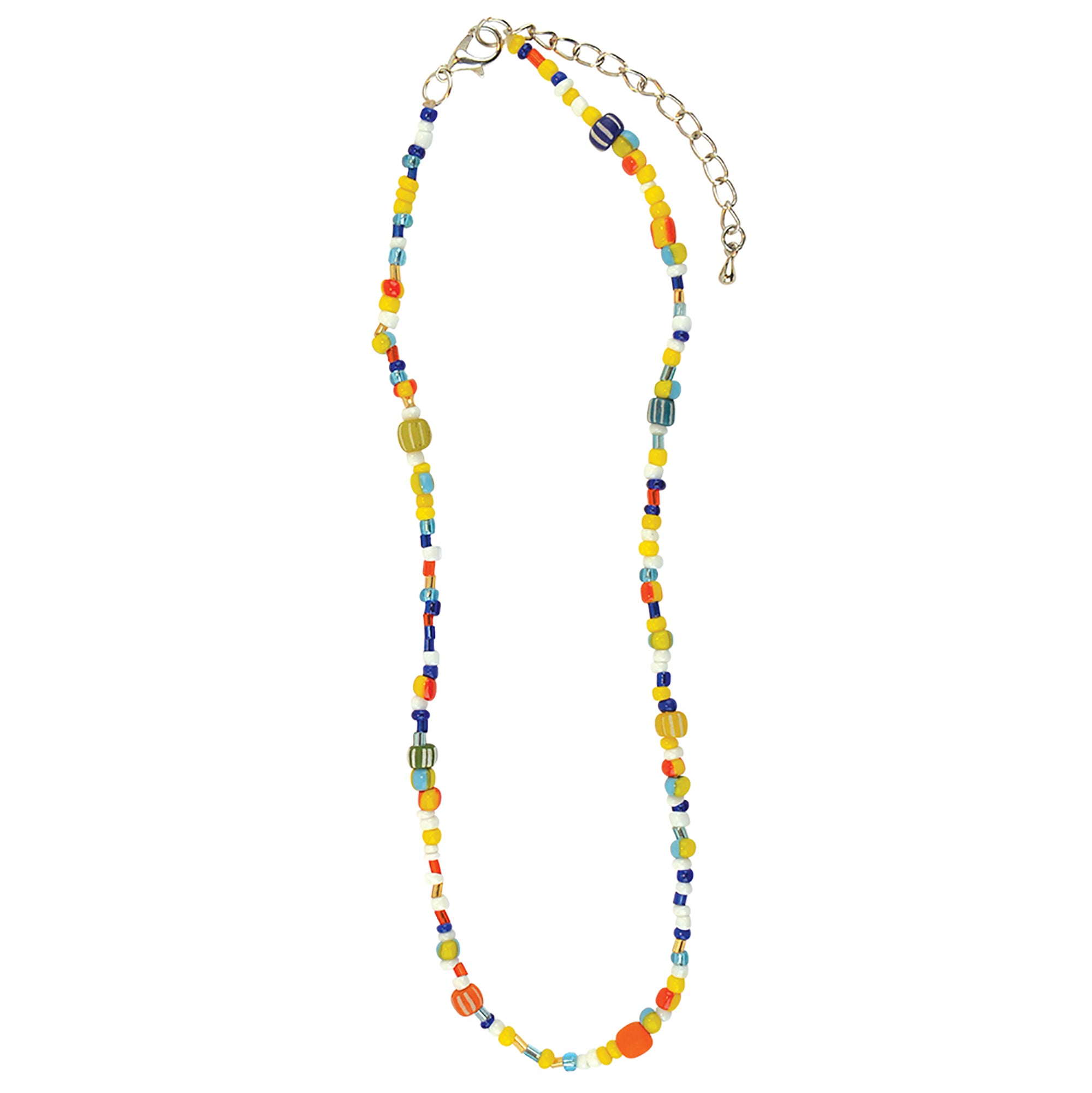 Multi Color Seed Bead & Glass Necklace - Viva life Jewellery