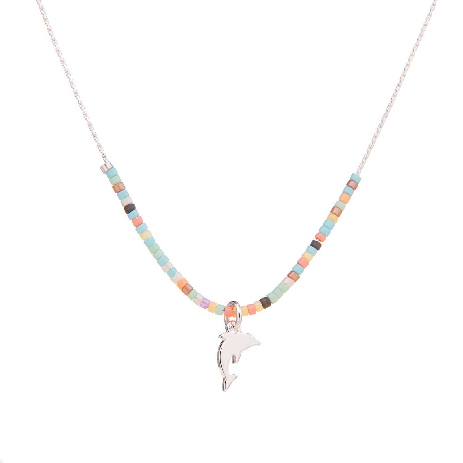Tiny Pastel Seedbead Animal Charm Necklace