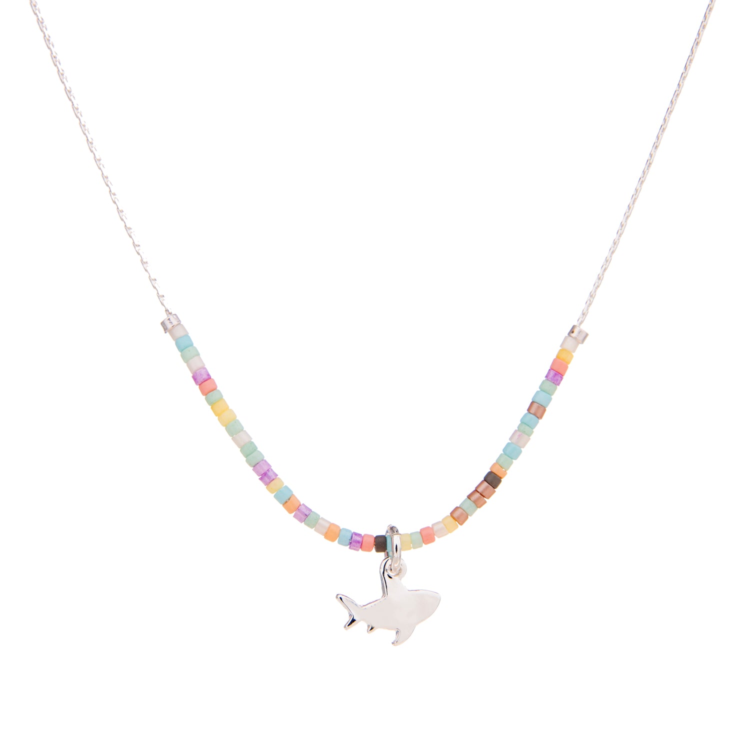 Tiny Pastel Seedbead Animal Charm Necklace