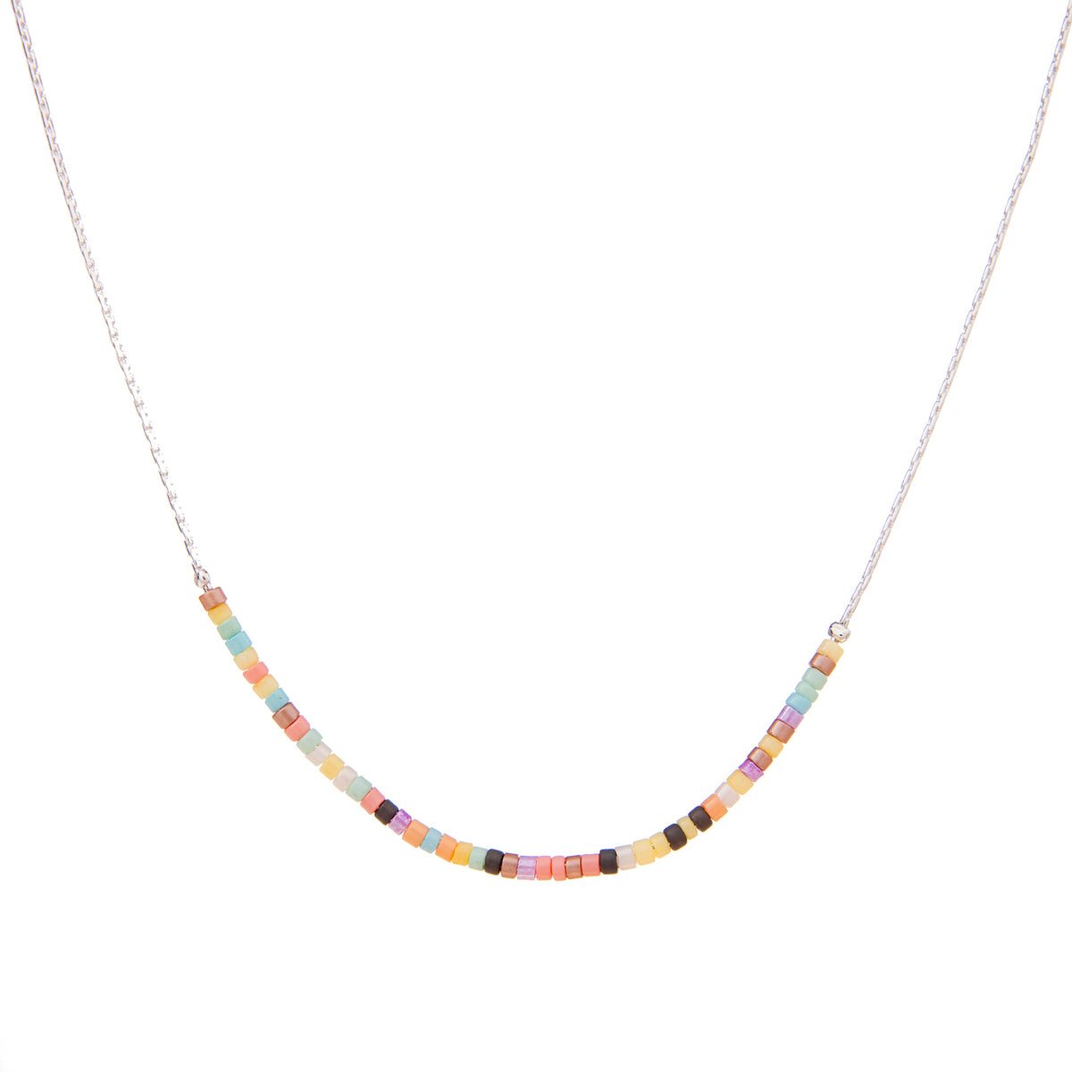 Tiny Pastel Seedbead Necklace