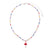 Colorful Seed Bead Pearl Glass Mushroom Necklace