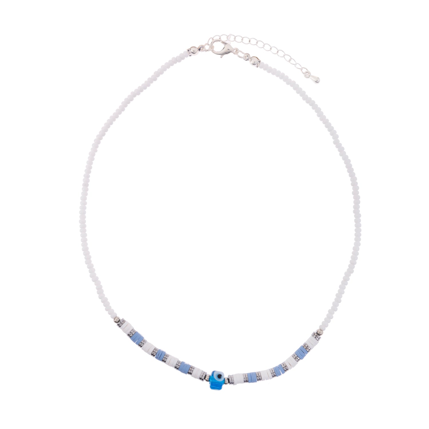 Evil Eye Clay Beaded Short Necklace – US Jewelry House