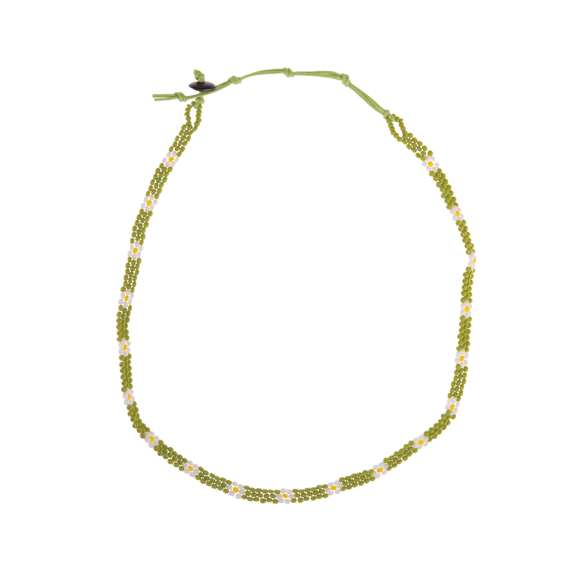 Colorful Handmade Seed Bead Daisy Necklace