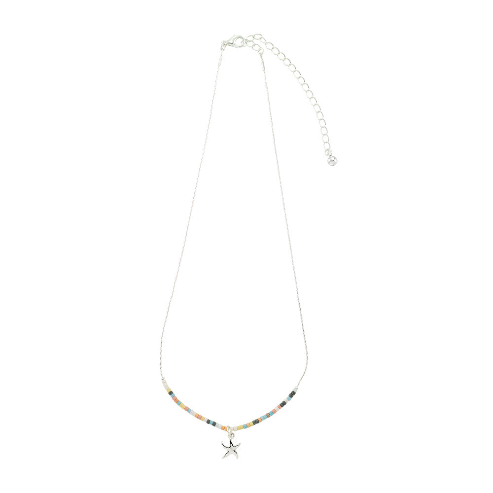 Tiny Pastel Seedbead Animal Charm Necklace